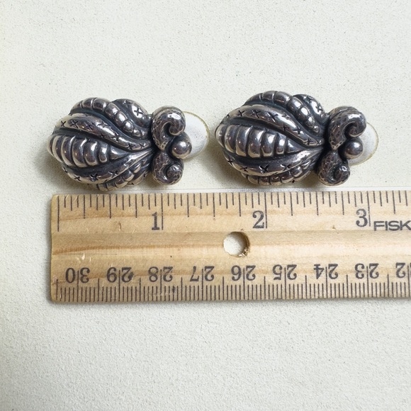 Dian Malouf 925 Sterling Silver Clip On Earrings - Picture 8 of 12